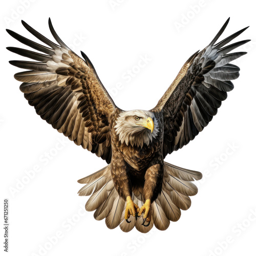 a flying eagle isolated