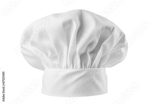 White cooks cap isolated on transparent background. white chef's hat on white. PNG 