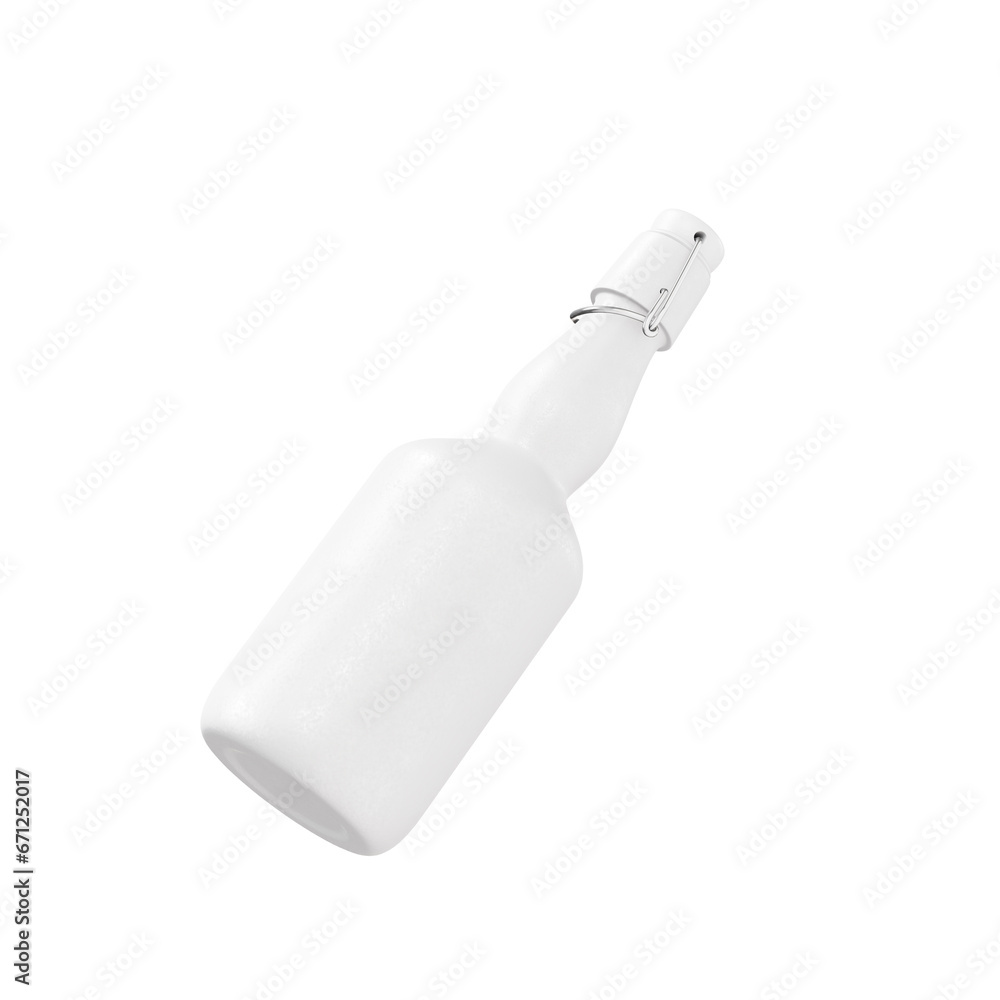An image of a blank ceramic bottle isolated on a white background An image of a blank ceramic bottle isolated on a white background