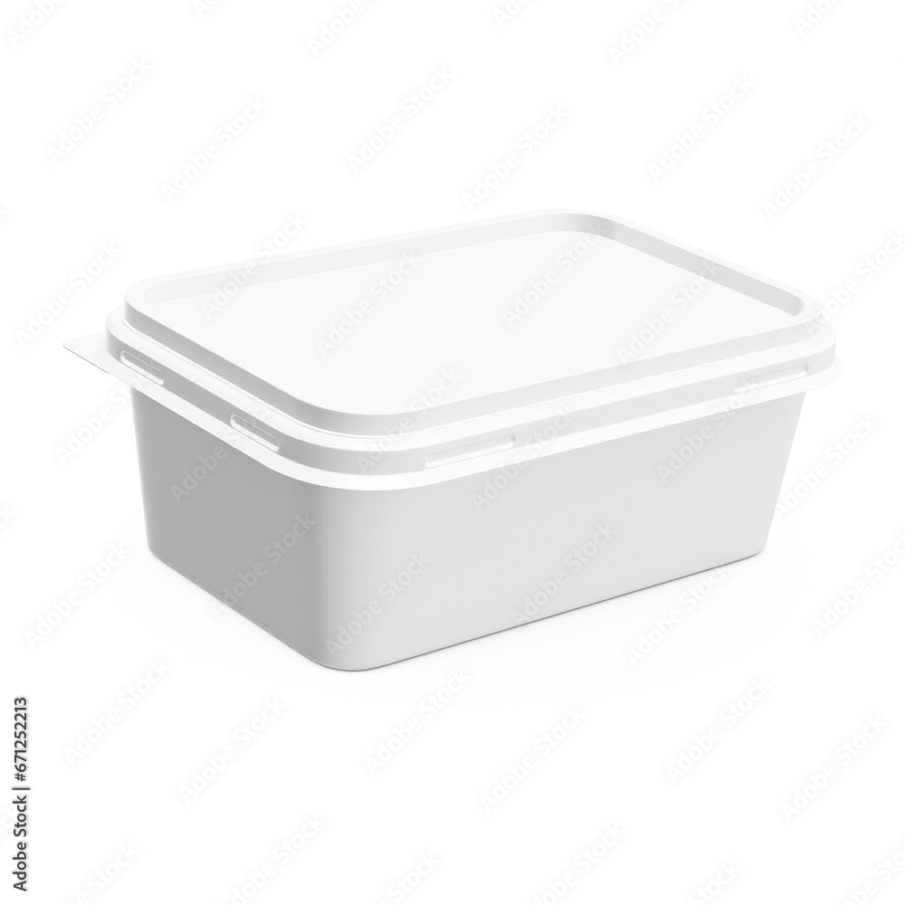 A blank image of a butter tub lid isolated on a white background A blank image of a butter tub lid isolated on a white background