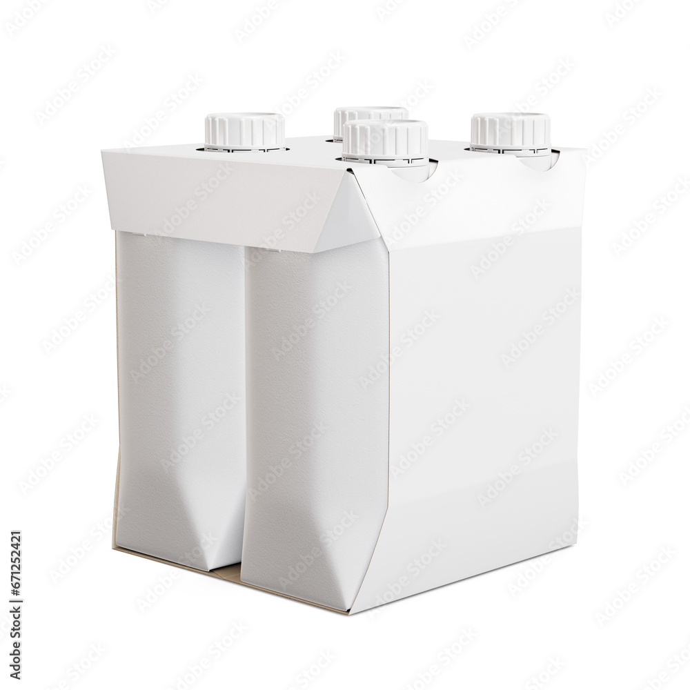 An image of a Carton Carrier with 4 Juice Packs isolated on a white background An image of a Carton Carrier with 4 Juice Packs isolated on a white background