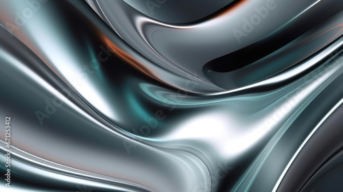Chrome Metal Wave Background  © Fred