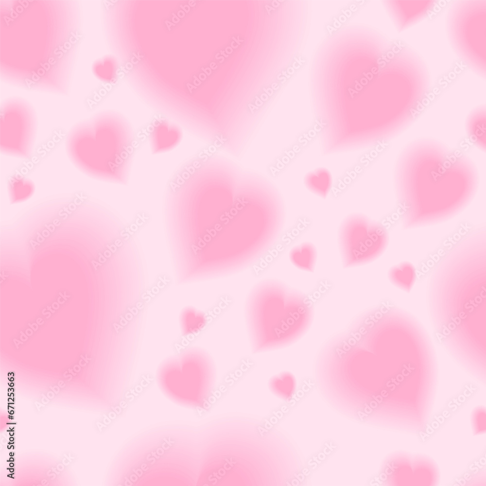 Romantic y2k pink heart seamless pattern.