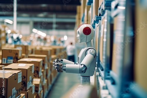 Robots work in production, streamlining manufacturing processes and increasing efficiency