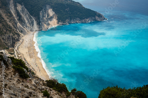 Breathtaking view of Myrtos beach in Kefalonia ionian island in Greece