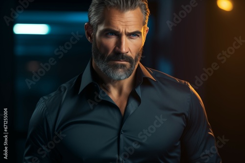 middle aged handsome businessman portrait
