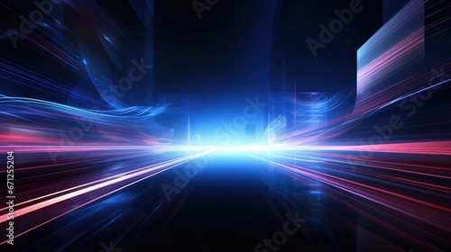 Future technology line background and light effect cyberpunk style background material with a sense of technology 