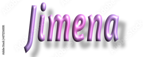 Jimena - pink color - female name - ideal for websites, emails, presentations, greetings, banners, cards, books, t-shirt, sweatshirt, prints, cricut, silhouette,

