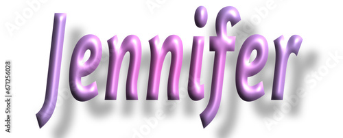 Jennifer - pink color - female name - ideal for websites, emails, presentations, greetings, banners, cards, books, t-shirt, sweatshirt, prints, cricut, silhouette,


