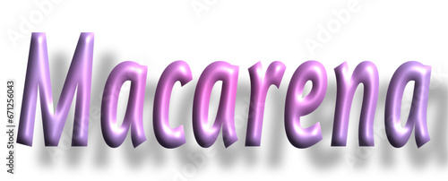 Macarena - pink color - female name - ideal for websites, emails, presentations, greetings, banners, cards, books, t-shirt, sweatshirt, prints, cricut, silhouette,


