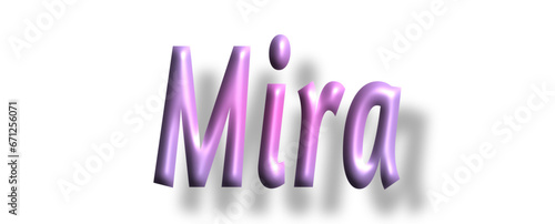 Mira - pink color - female name - ideal for websites, emails, presentations, greetings, banners, cards, books, t-shirt, sweatshirt, prints, cricut, silhouette,

