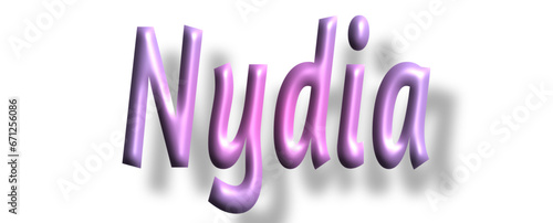 Nydia - pink color - female name - ideal for websites, emails, presentations, greetings, banners, cards, books, t-shirt, sweatshirt, prints, cricut, silhouette,

