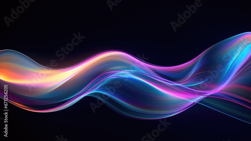 Holographic Neon Fluid Waves  © Fred