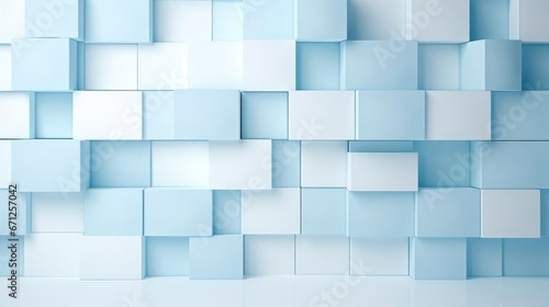 Light WhiteBlue Blocks Wall Background 