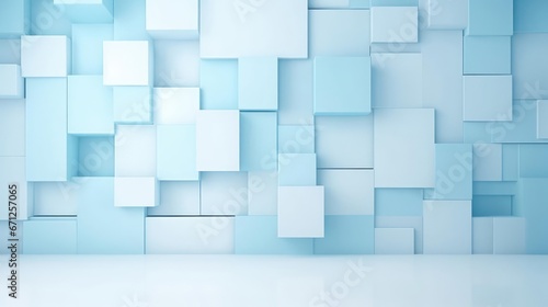 Light WhiteBlue Blocks Wall Background 