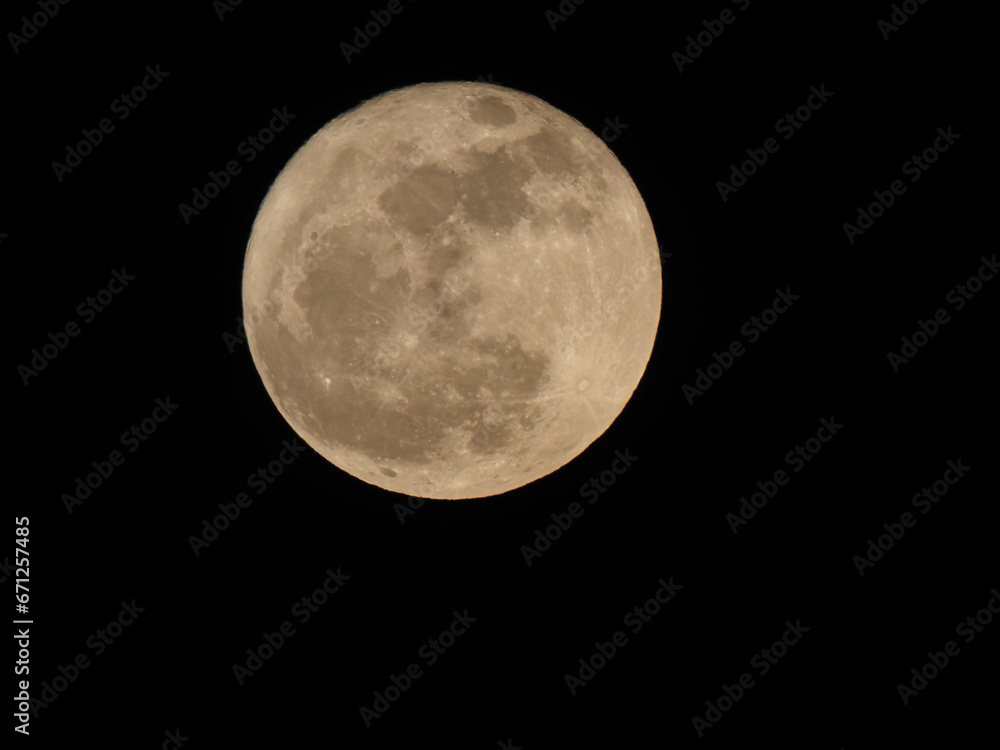 Full moon seen with telescope Full moon seen with telescope