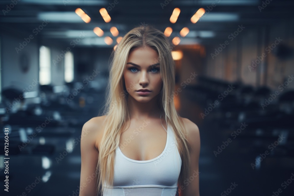Contrasting Lights and Darks in Gym with Serene Faces