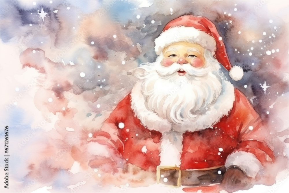 Santa claus in the Christmas snow Santa claus in the Christmas snow