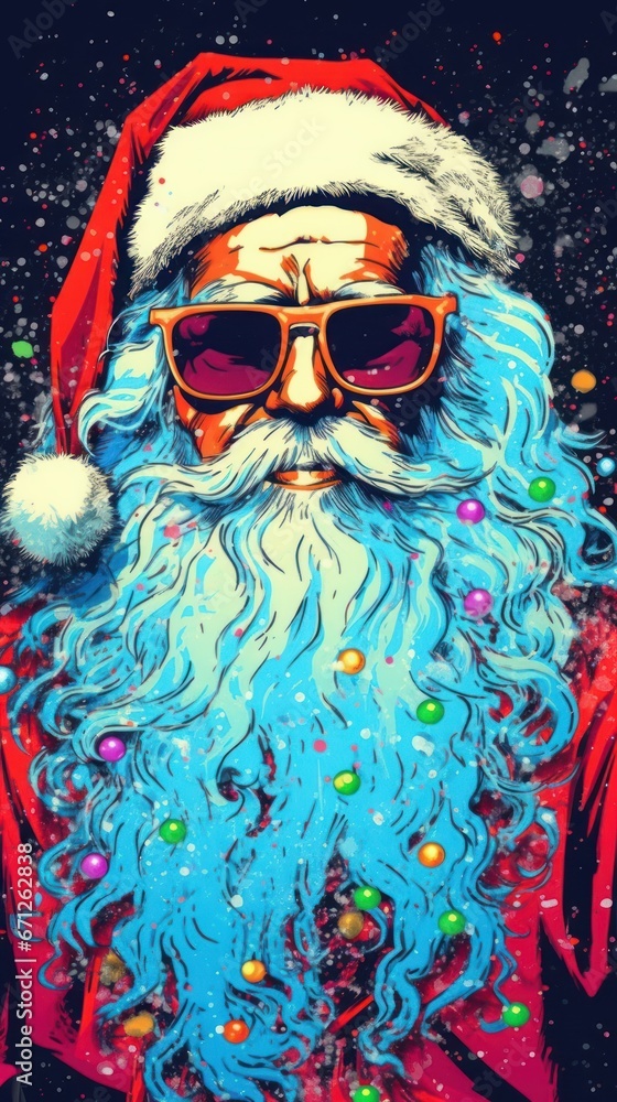 Neo pop art Christmas santa