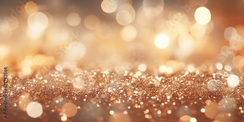A close-up view of a gold glitter background. Perfect for adding a touch of sparkle to any design project