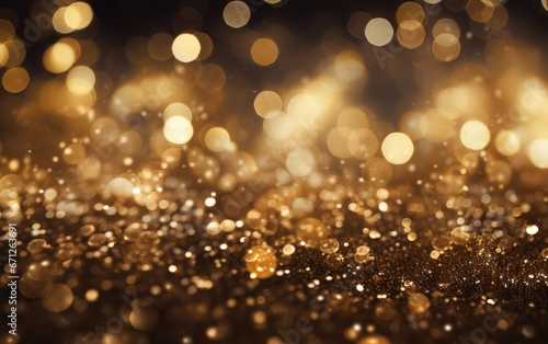 Golden Christmas particles and sprinkles for a holiday celebration like Christmas or New Year