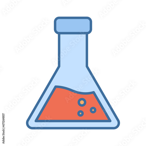 Chemical tube icon, Laboratory experiment or research equipment vector illustration © Salamahtype Studio