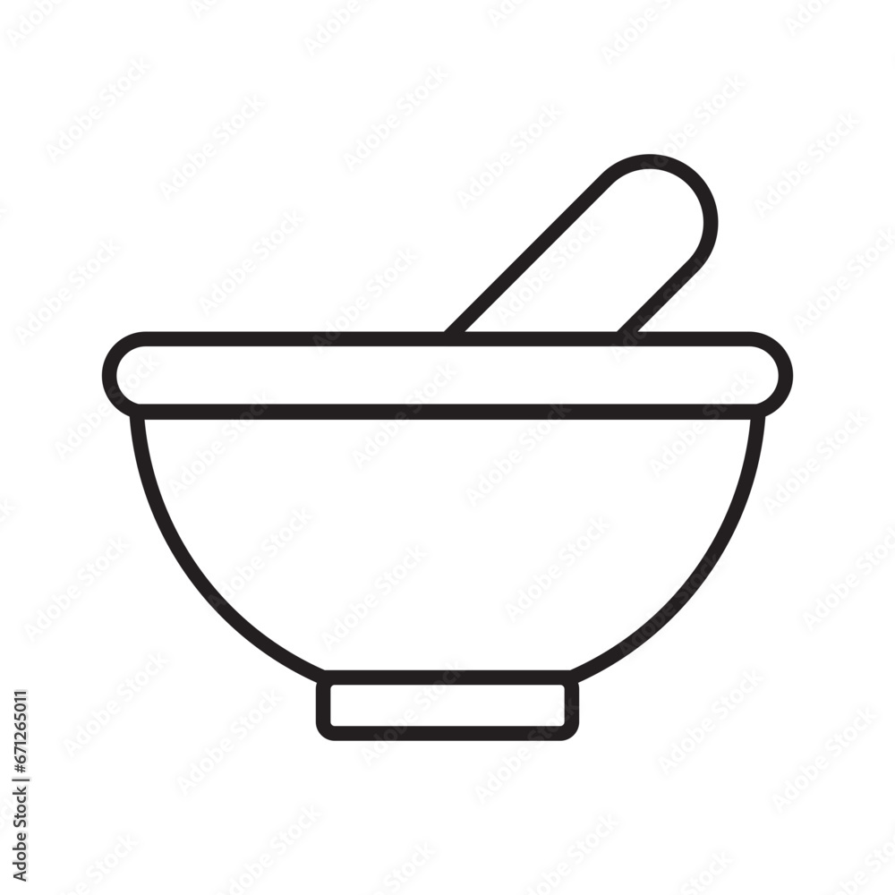 Organic herbal medicine bowl outline icon Organic herbal medicine bowl outline icon