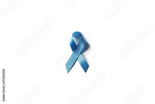 Ruban de sensibilisation bleu pour le cancer de la prostate et cancer du colon. La santé des hommes. Mois de novembre. Signe de sensibilisation contre le syndrome de fatigue chronique, la fibromyalgie photo