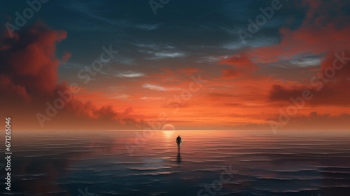 sunset over the sea © Nabeel