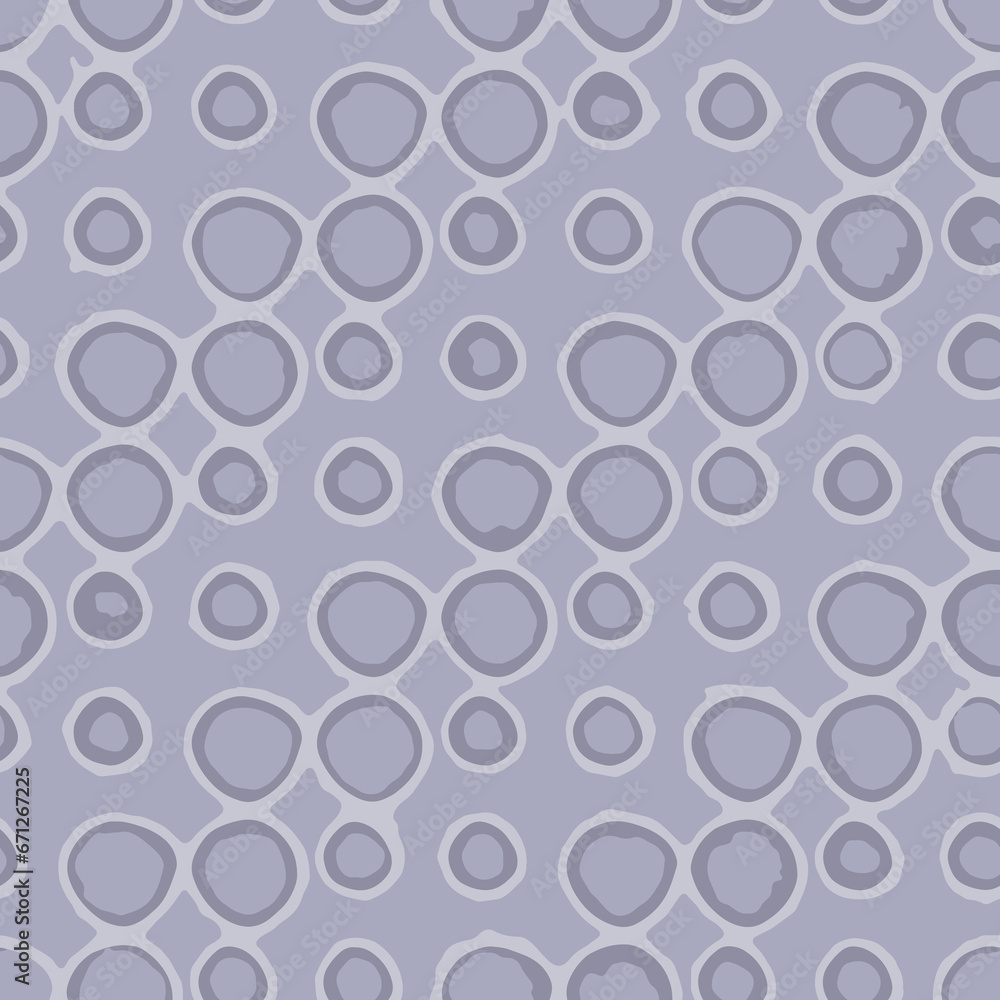 Full seamless vintage circle shapes pattern background. Light violet vector for decoration. Texture design for textile fabric print. For fashion and home design.