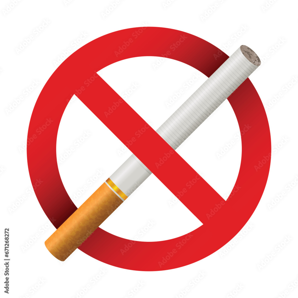 The sign no smoking. Vector illustration The sign no smoking. Vector illustration