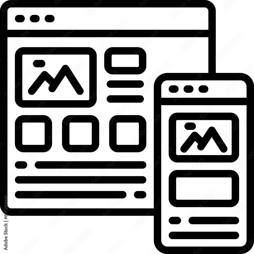 responsive line icon. vector icon for your website, mobile, presentation, and logo design. responsive line icon. vector icon for your website, mobile, presentation, and logo design.