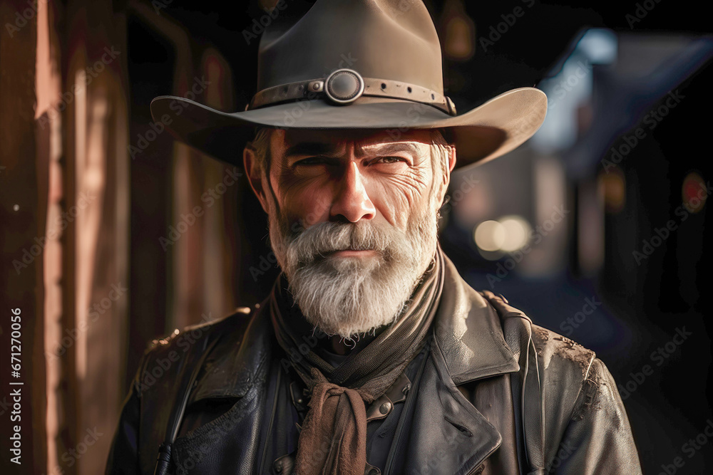 Portrait of a Wild West bounty hunter, capturing the rugged and daring spirit of the frontier Portrait of a Wild West bounty hunter, capturing the rugged and daring spirit of the frontier