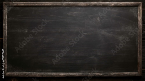 clean empty chalkboard