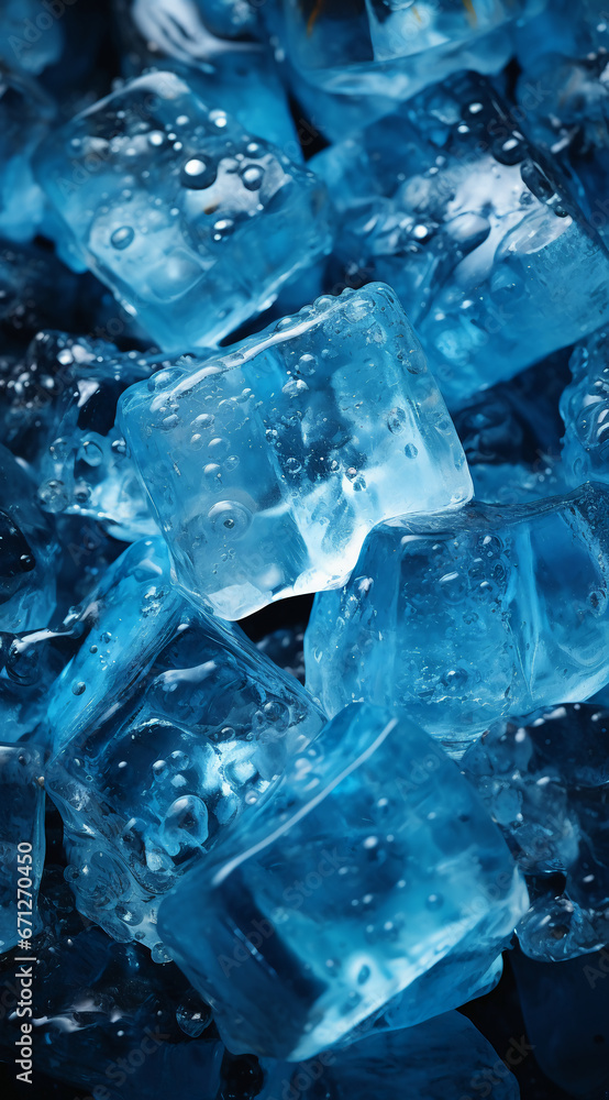 ice is cold and blue. AI generative ice is cold and blue. AI generative