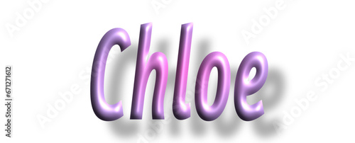 Chloe - pink color - female name - ideal for websites, emails, presentations, greetings, banners, cards, books, t-shirt, sweatshirt, prints, cricut, silhouette,