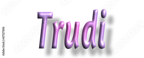 trudi - pink color - female name - ideal for websites, emails, presentations, greetings, banners, cards, books, t-shirt, sweatshirt, prints, cricut, silhouette,