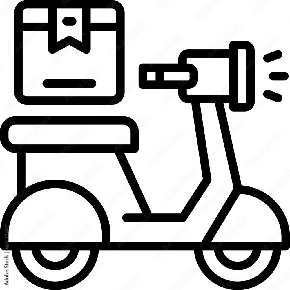 delivery bike line icon. vector icon for your website, mobile, presentation, and logo design. delivery bike line icon. vector icon for your website, mobile, presentation, and logo design.