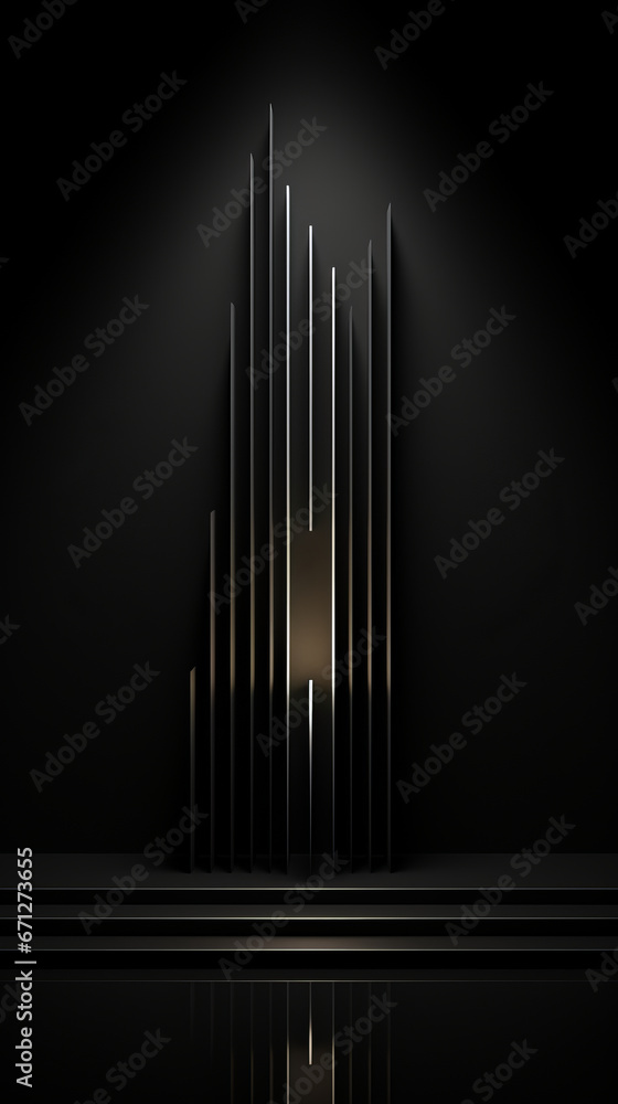Obraz premium Black and white abstract lines background