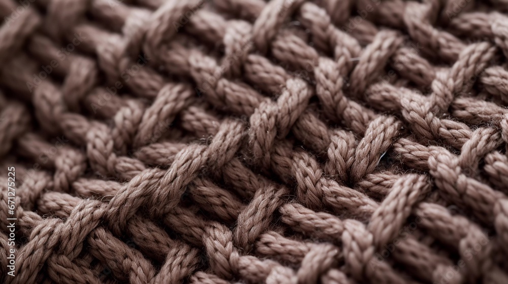 Winter Warmth: Close-Up of Knit Fabric's Cozy Weave