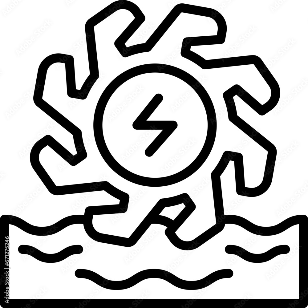 hydropower line icon. vector icon for your website, mobile, presentation, and logo design. hydropower line icon. vector icon for your website, mobile, presentation, and logo design.