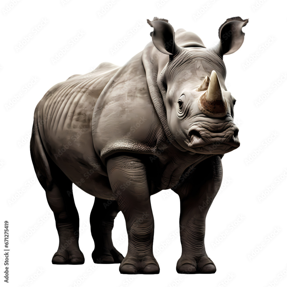 Rhino on transparent background