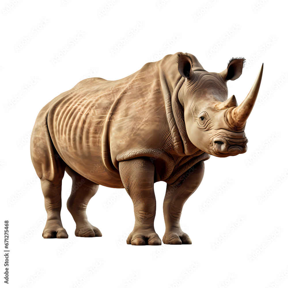 Obraz premium Rhino on transparent background