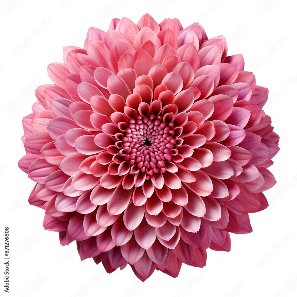 pink chrysanthemum flower isolated, yellow chrysanthemum isolated on white background, transparent png