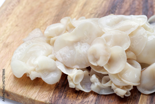 White jelly mushroom or white ear mushroom