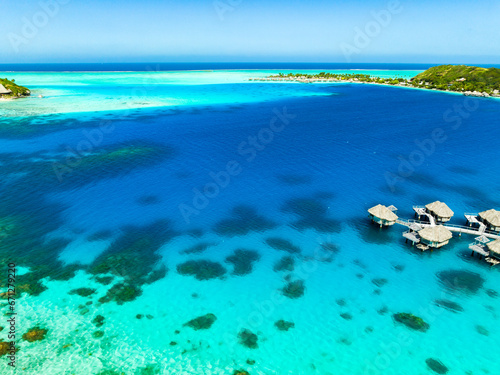 Bora Bora by drone  French Polynesia