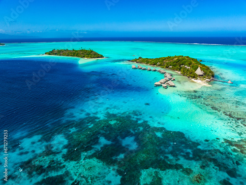 Bora Bora by drone, French Polynesia © Azathoth Pics