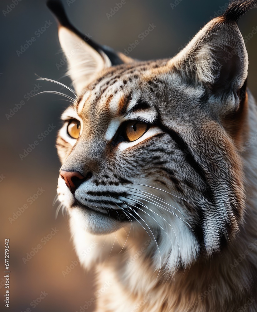 Fototapeta premium Lynx Photography Stock Photos cinematic, wildlife, lynx, Big Cat, for home decor, wall art, posters, game pad, canvas, wallpaper