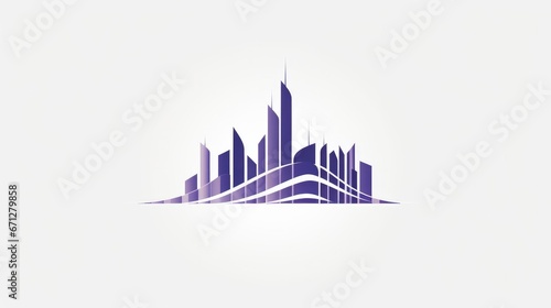Vector flat construction company brand design templates collection. Building  business company and architect bureau insignia  logo illustration isolated on white background. Line art