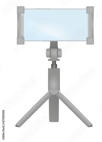 Selfie stick monopod. vector illustration